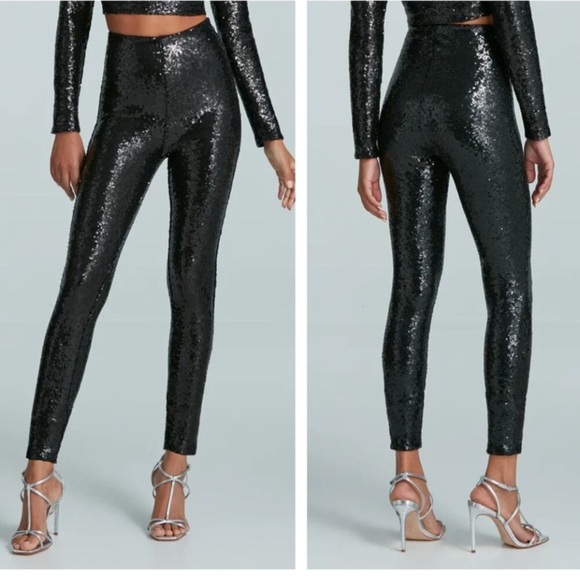 COMMANDO Sequin Legging Black Sz Medium - Picture 1 of 11